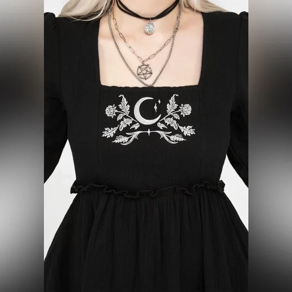 Disturbia Aradia Embroidered Midi Dress US 14 / UK 18 - Picture 4 of 10